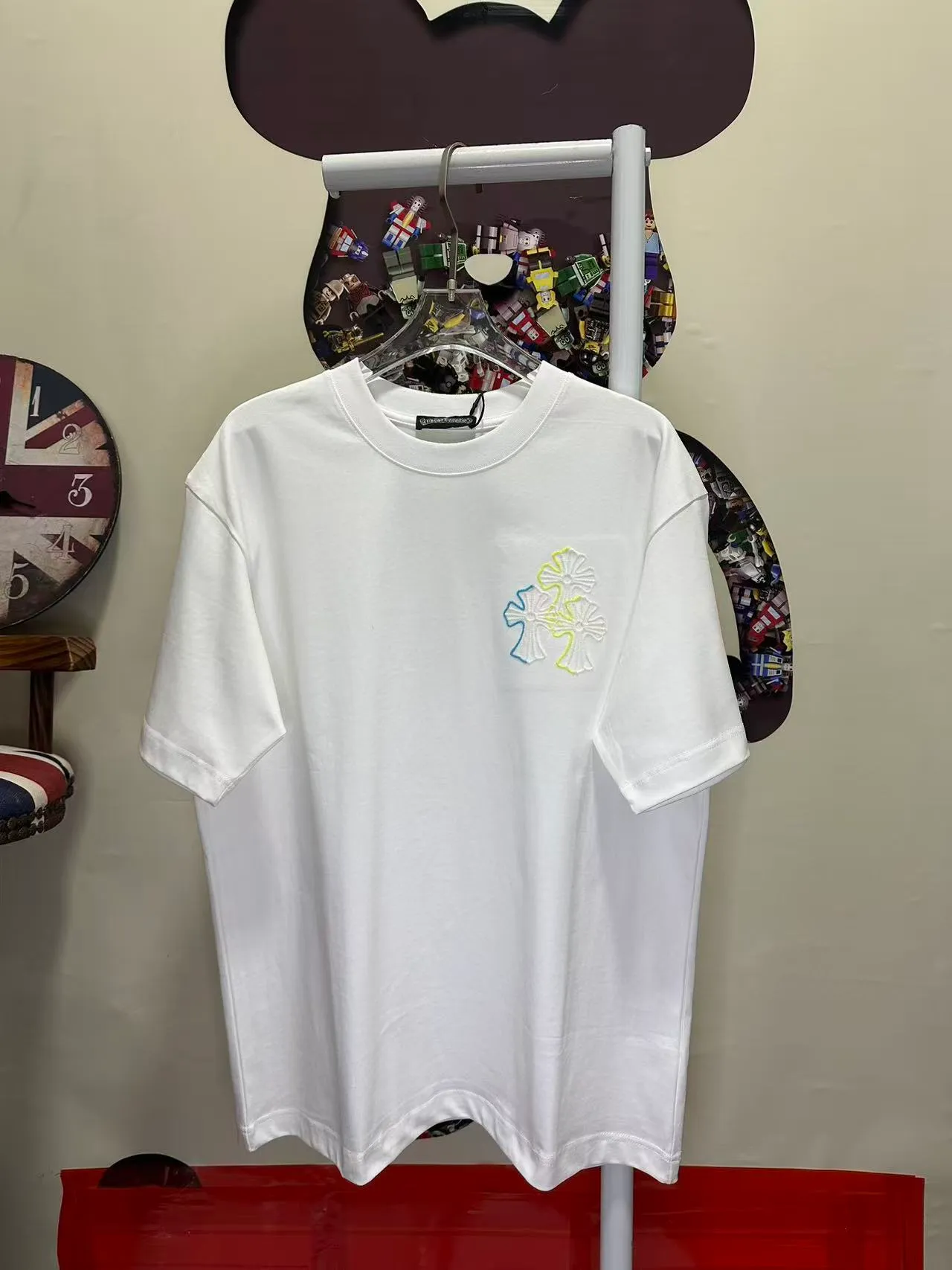 L 26939# 【Come Hearts】 T ！ logo ！ ， ， Breathable ， ！ ， ！ ， Series！ ➕ Quality 🪡 ：Black White SIZE：S-XXL